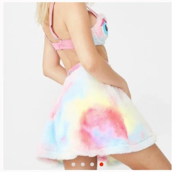 Pastel Furby Iconic Hoot Couture Fuzzy Set Spirit Animal Costume Festival Rave - Picture 4 of 4